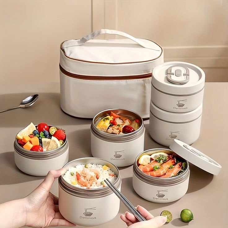 الصفحة الرئيسية حافظة الطعام 4×1 | الحفاظ على طعامك طازجاً وساخناً أو بارداً المنتج الأصلي