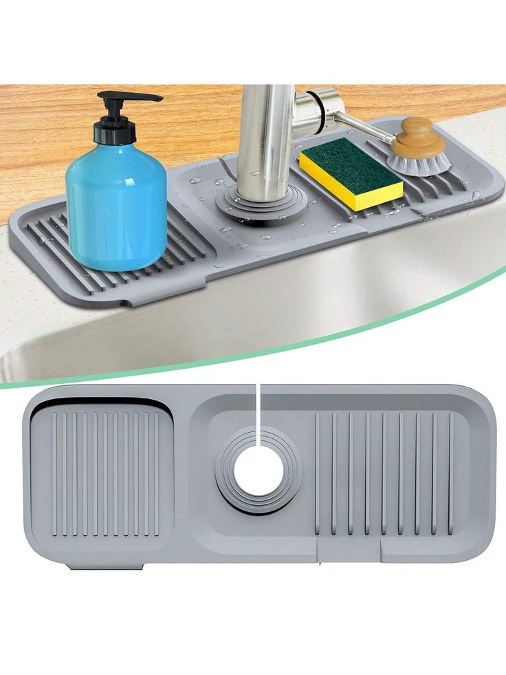 الصفحة الرئيسية منظم الحوض السيليكون المقاوم للماء | حل مثالي لمنع تسربات الحوض وتنظيم المطبخ